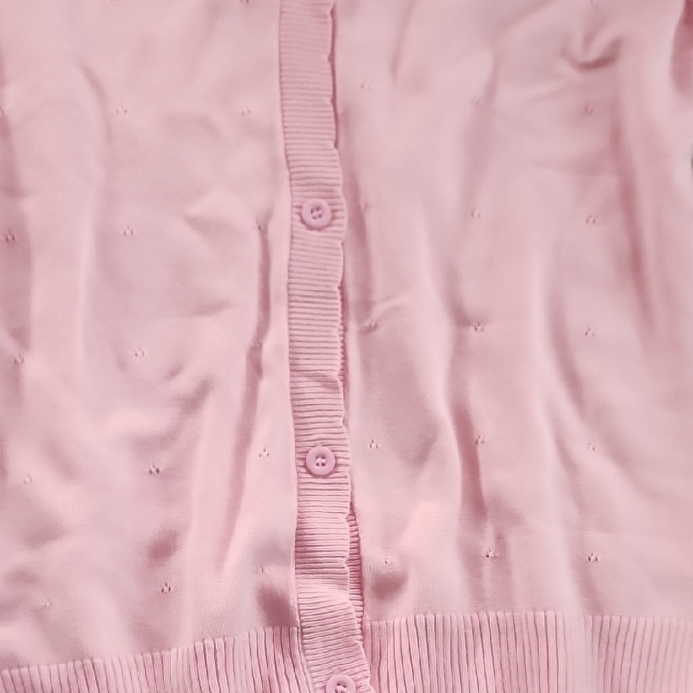 Grace Karin Light Pink Ruffled Cardigan - Picture 5 of 7